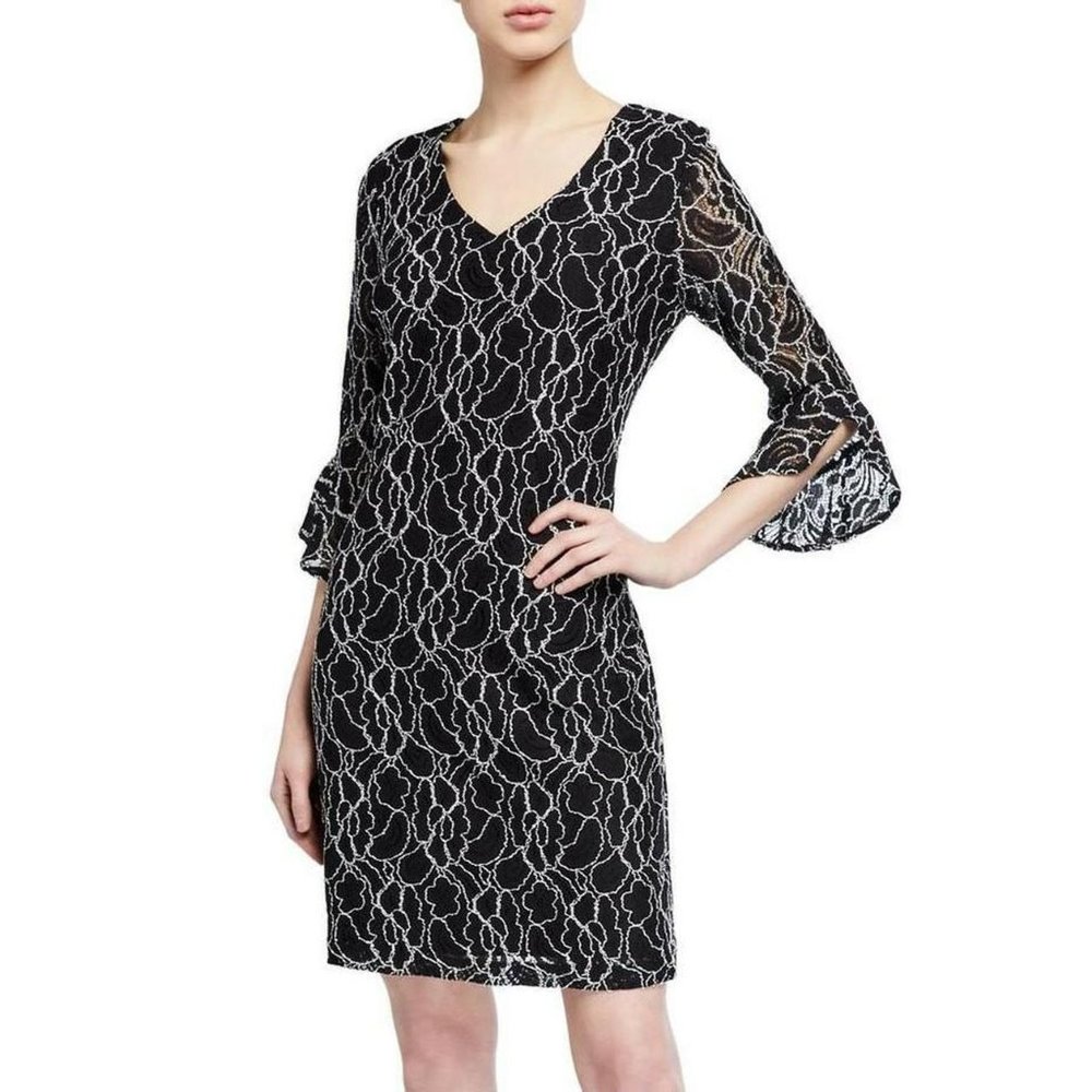 Karl Lagerfeld Paris Lace V-neck Sheath Dress!!